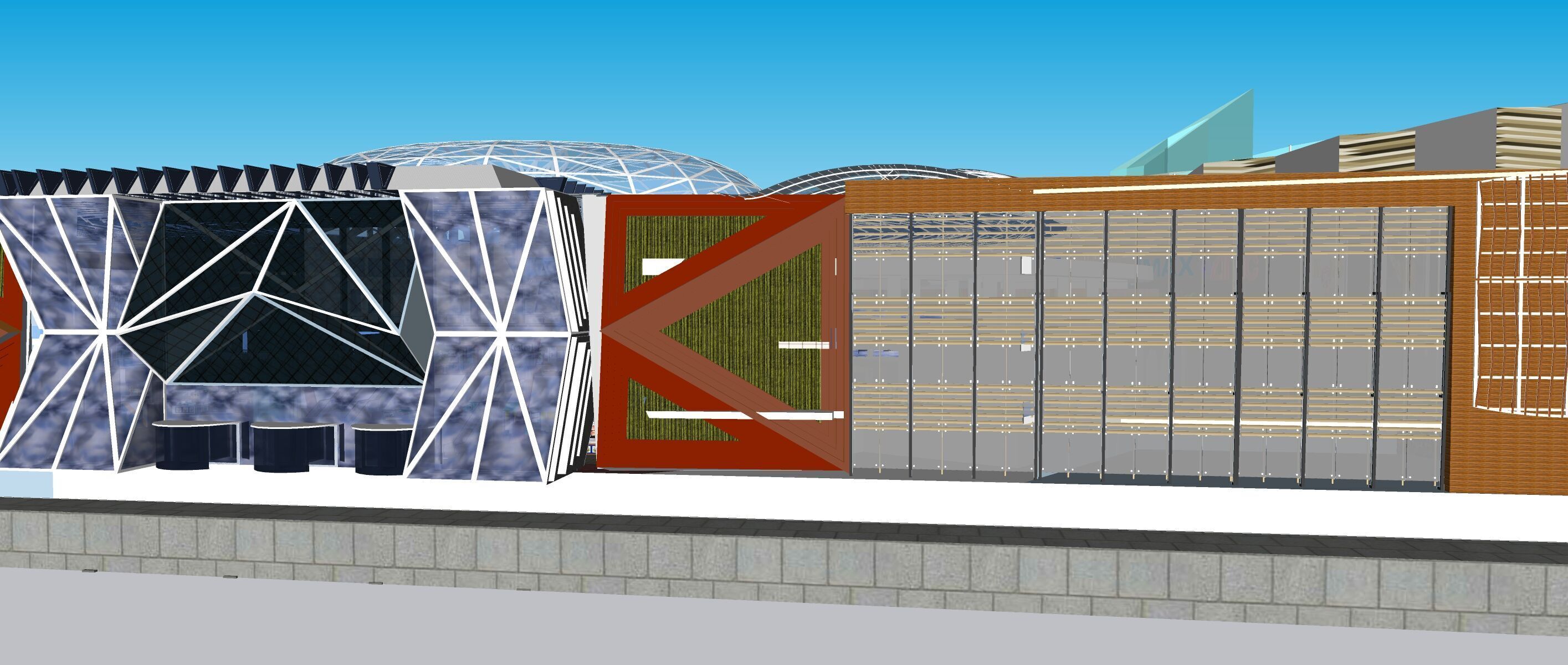 Conceptual Shopping Centre design 3D model_15