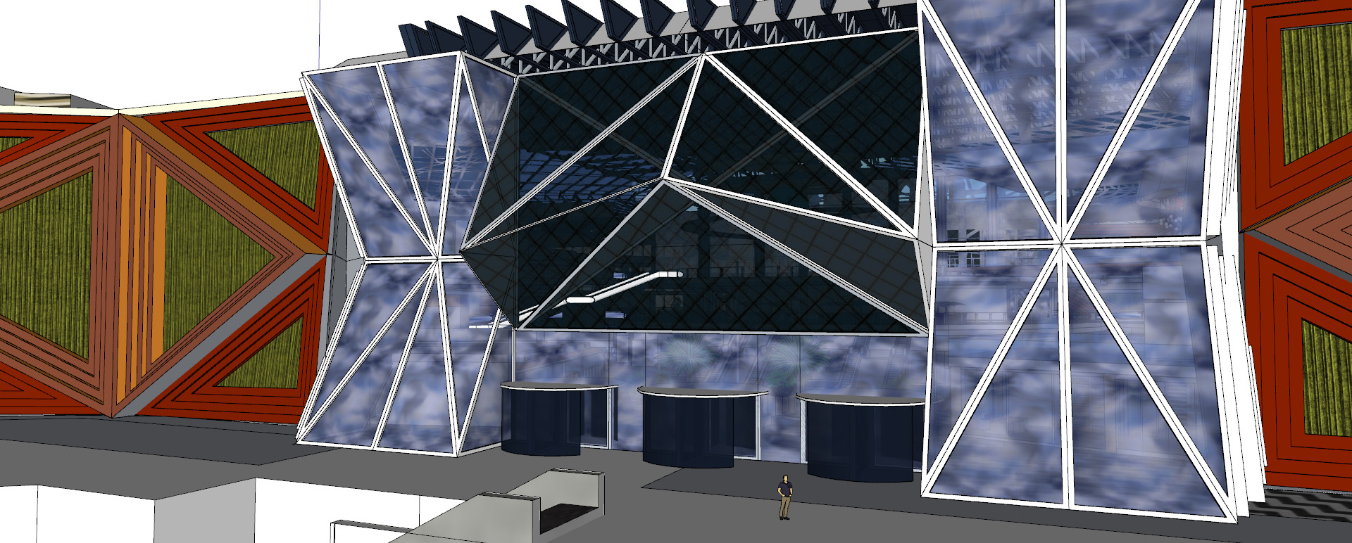 Conceptual Shopping Centre design 3D model_7