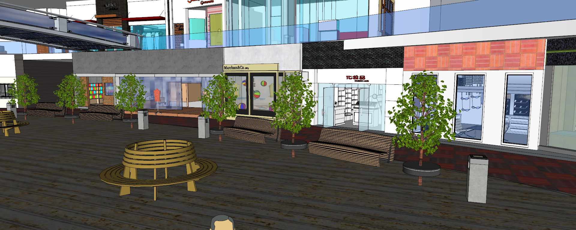 Conceptual Shopping Centre design 3D model_50