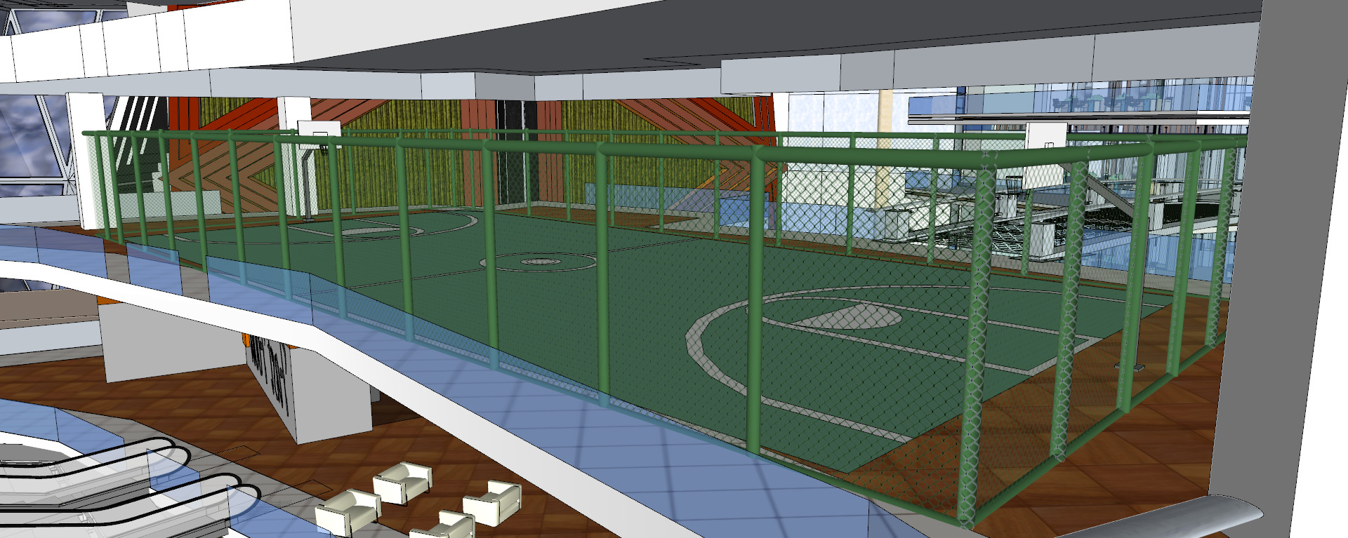 Conceptual Shopping Centre design 3D model_48