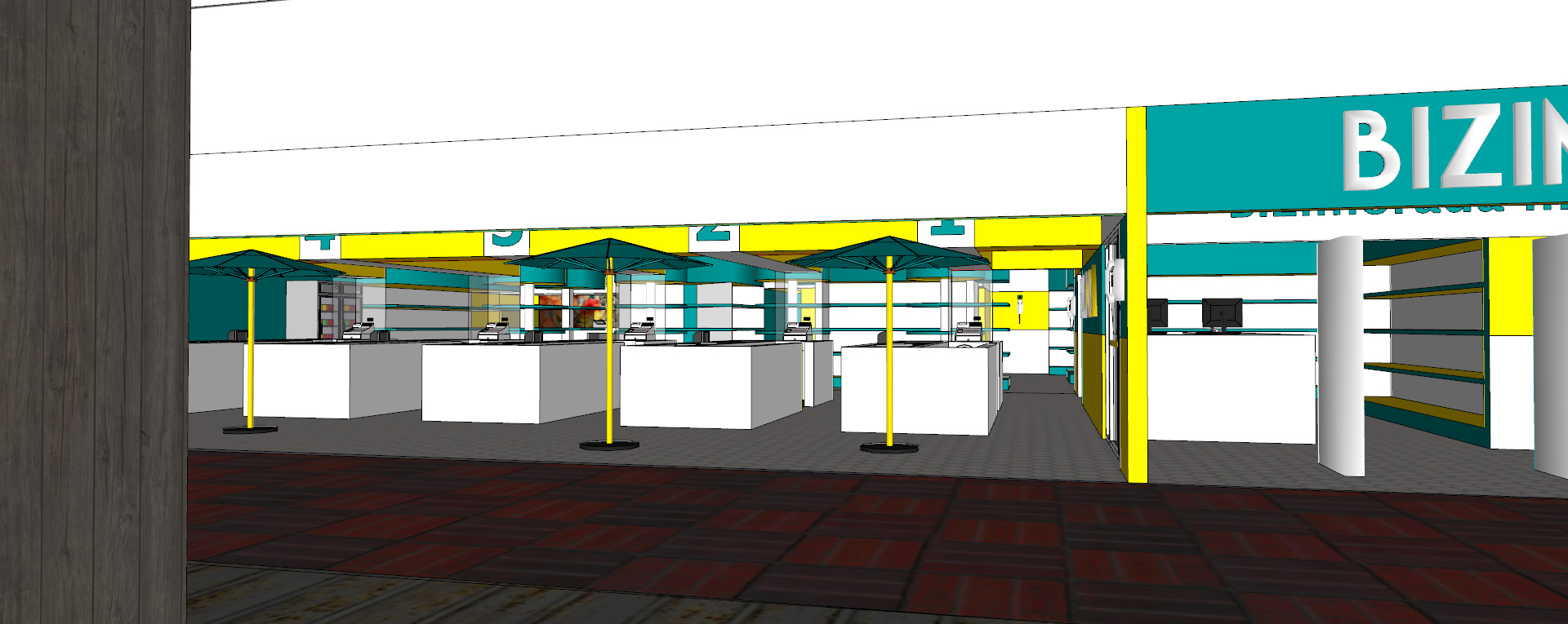 Conceptual Shopping Centre design 3D model_33