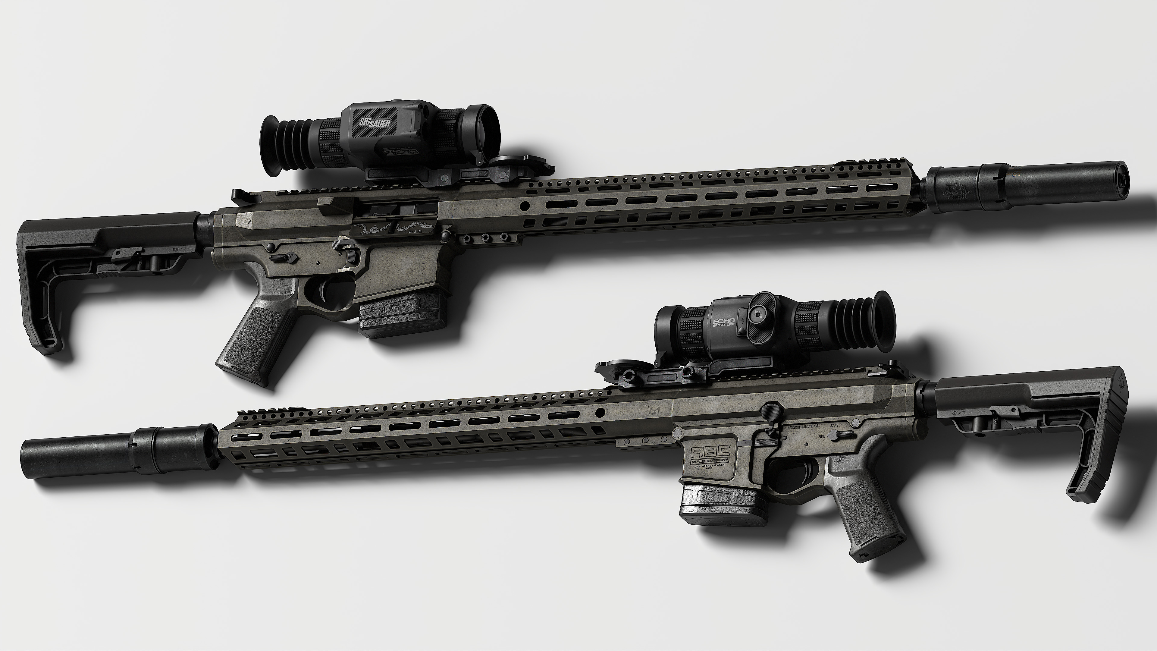 PMAG 20 and 10 LRSR GEN M3 Low-poly 3D model_5