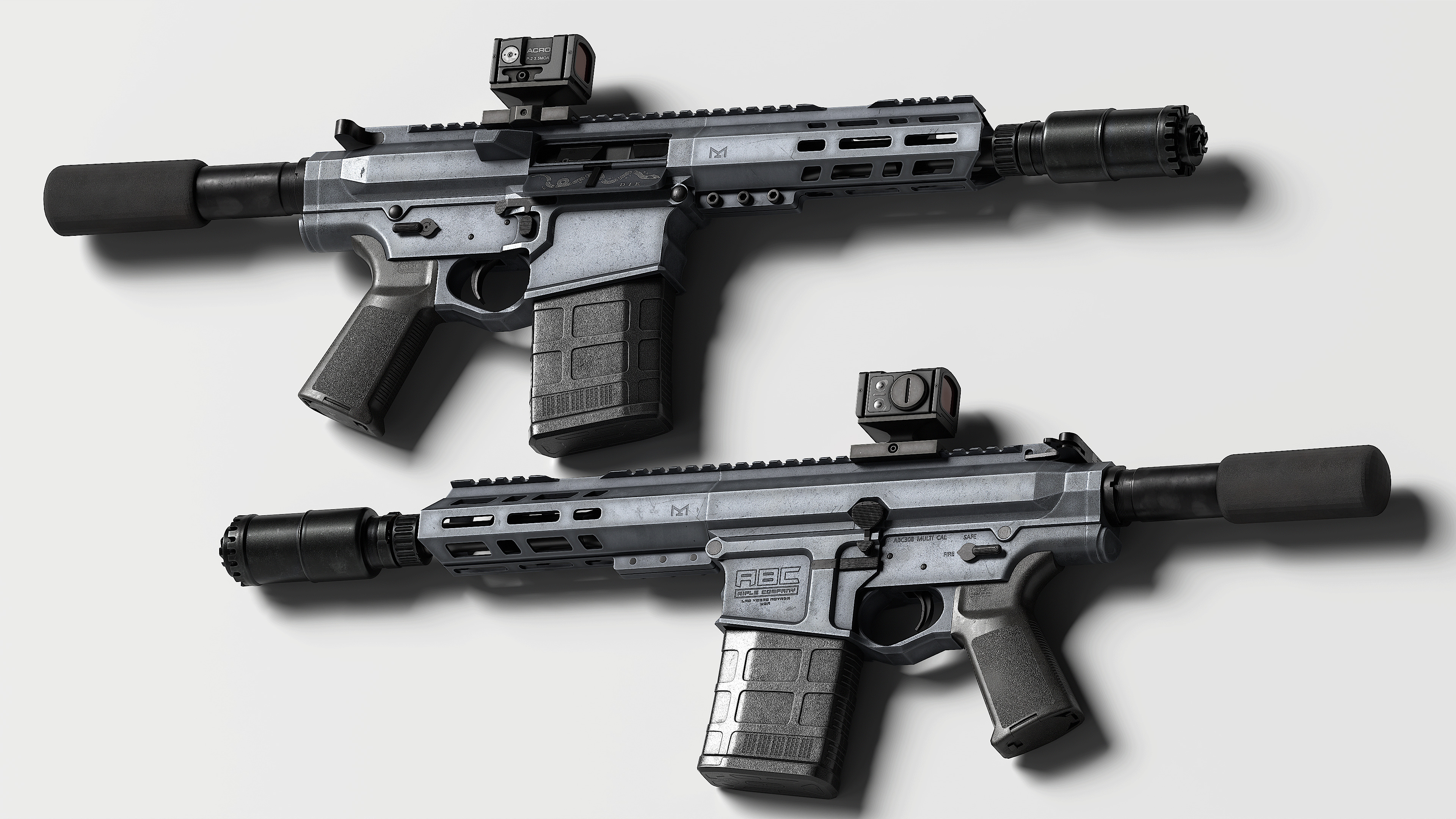 PMAG 20 and 10 LRSR GEN M3 Low-poly 3D model_4