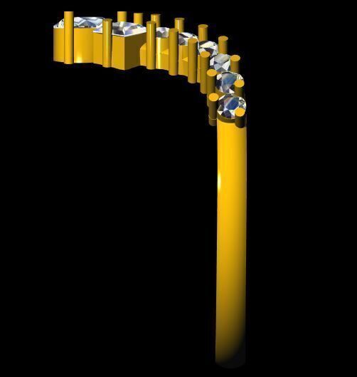 Chevron Ring vanki 3dm file 3D print model_1