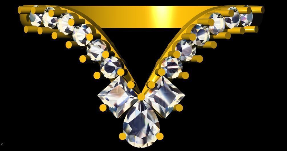 Chevron Ring vanki 3dm file 3D print model_2