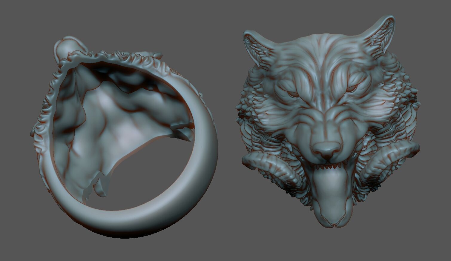 Sheep in Wolfs Clothing Ring CAD 3D print model_7