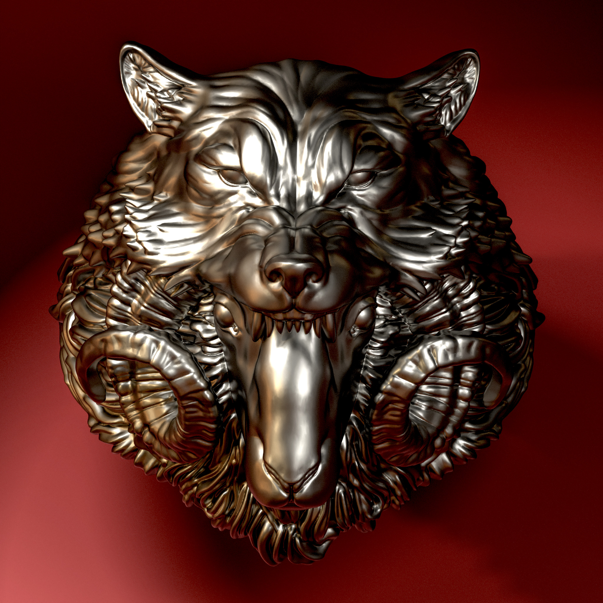 Sheep in Wolfs Clothing Ring CAD 3D print model_1