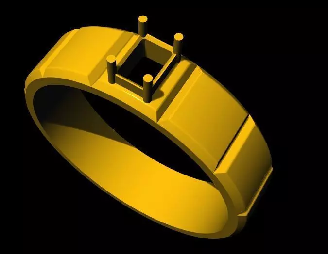 Solitaire Ring 3dm file 3D print model_0