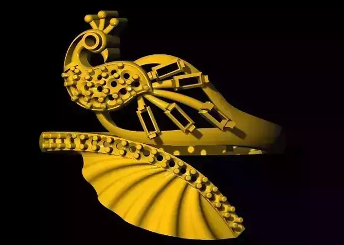 peacock ring 3dm file