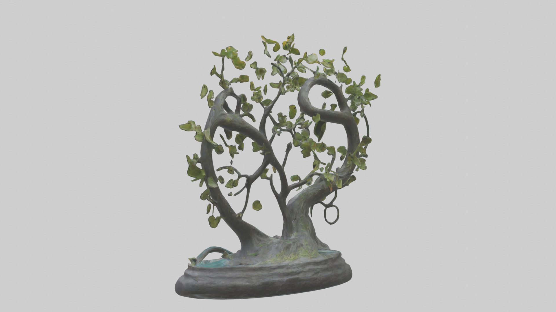 Flow of Nature statue model 3D model_1