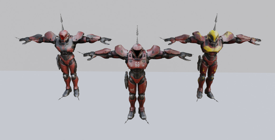 Soviet Sci-Fi militar characters pack 3D model_5