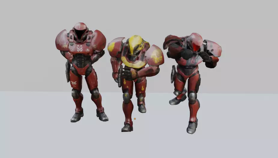 Soviet Sci-Fi militar characters pack 3D model_0