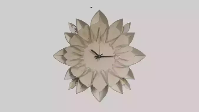 Flower Design Wall Clock model