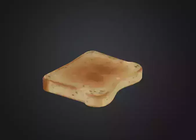 Toasted Bread Slice 3D