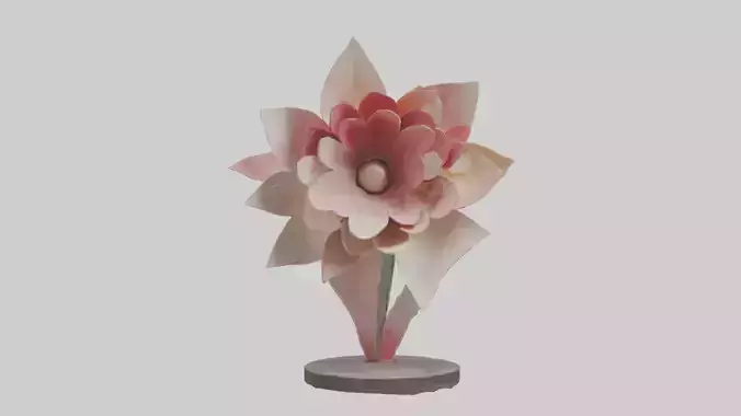 Flower Petal Art Statue model