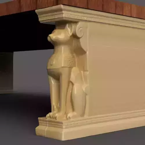 Egyptian Bastet Monitor Riser 3D STL File for Desk Decor 3D print model