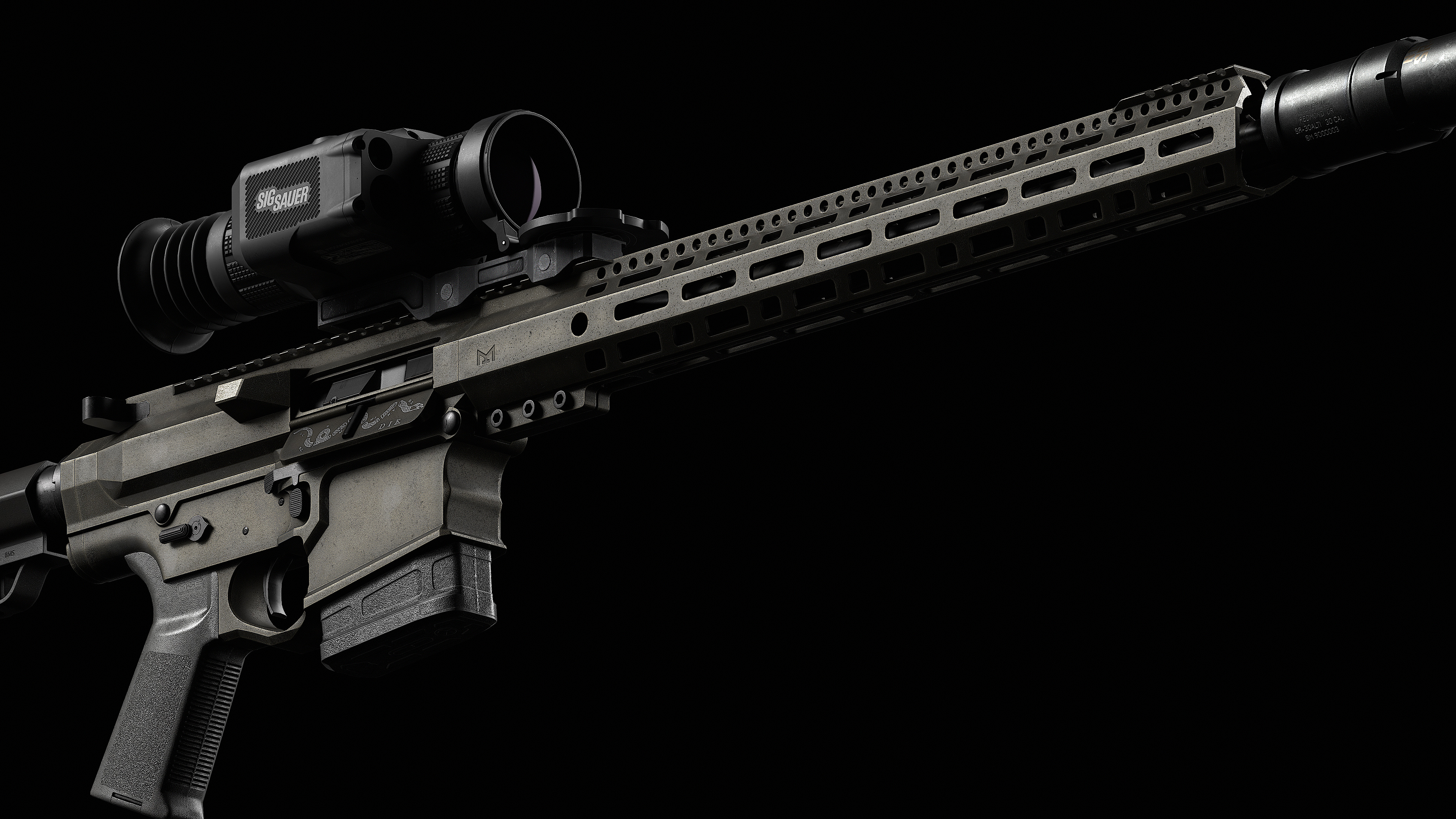 Magpul MOE Grip Low-poly 3D model_8