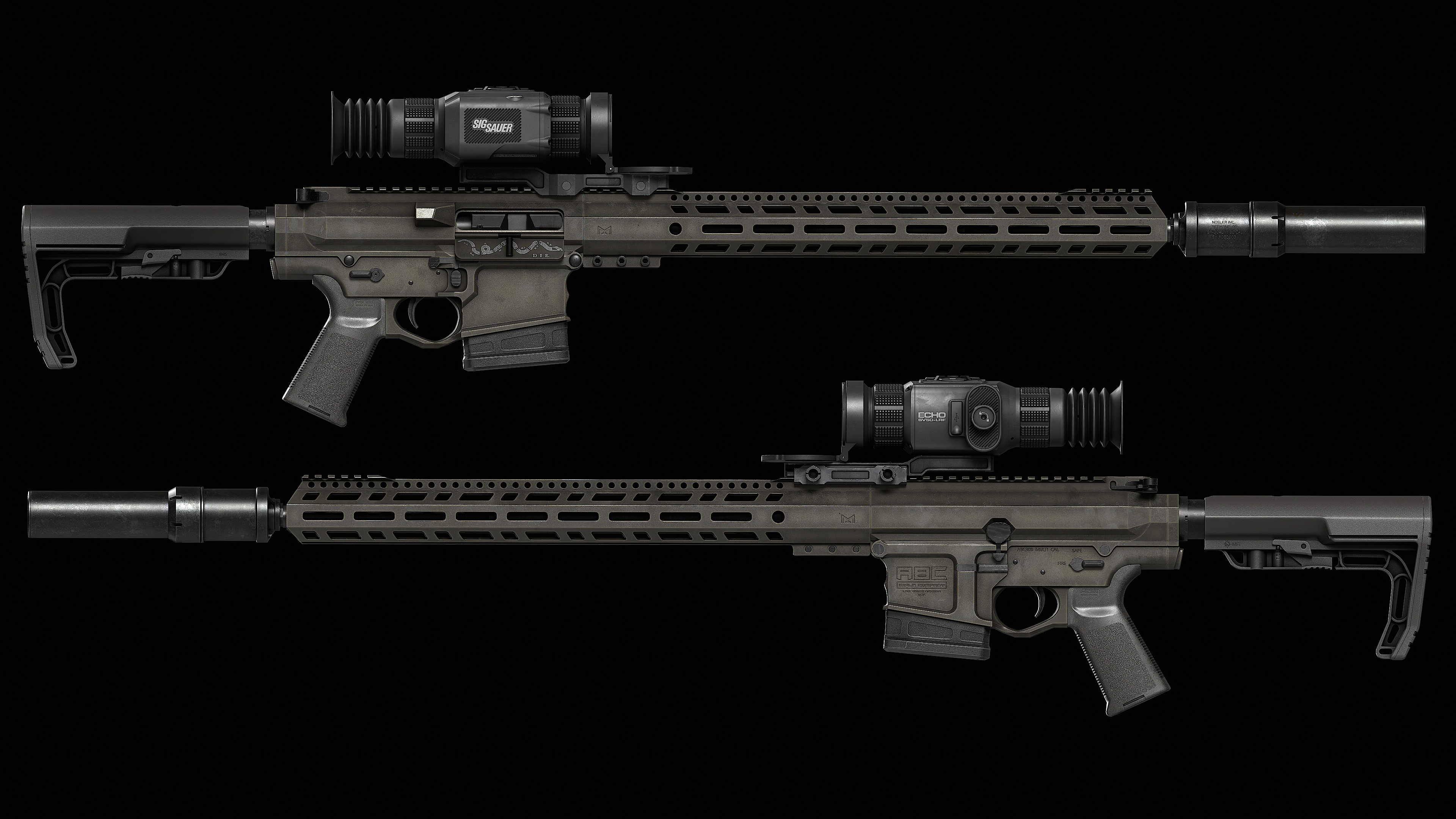 Magpul MOE Grip Low-poly 3D model_9