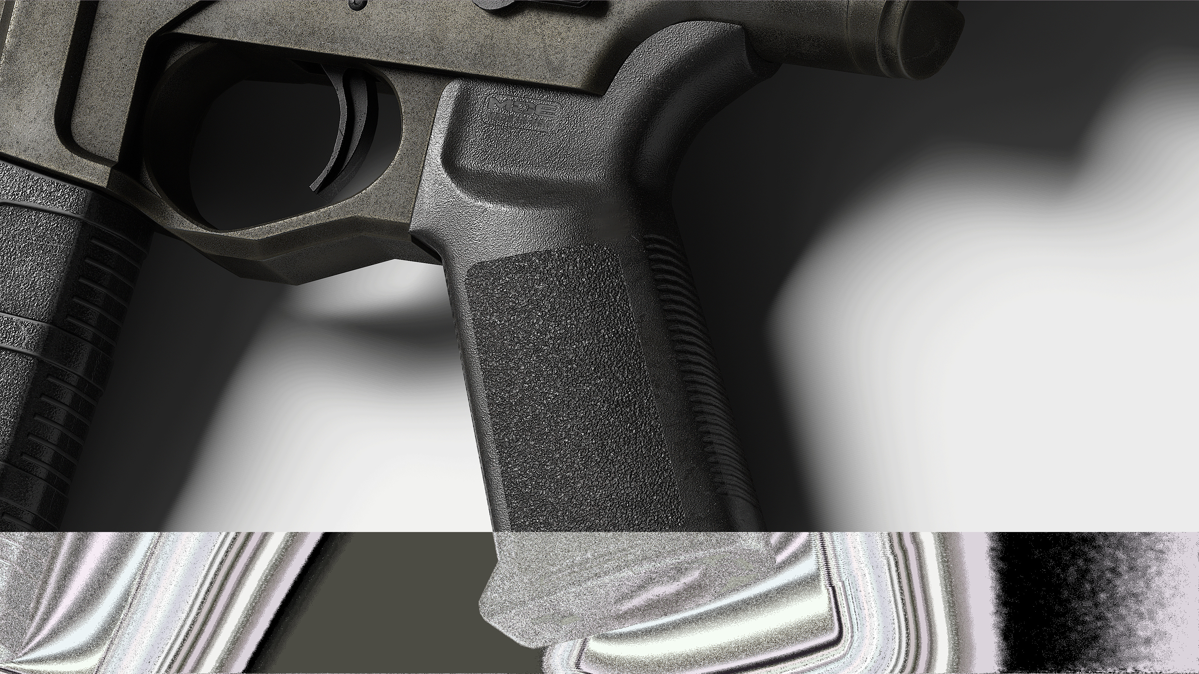 Magpul MOE Grip Low-poly 3D model_6