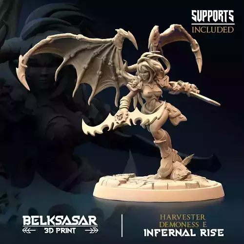 Harvester Demoness E Nude 3D print model