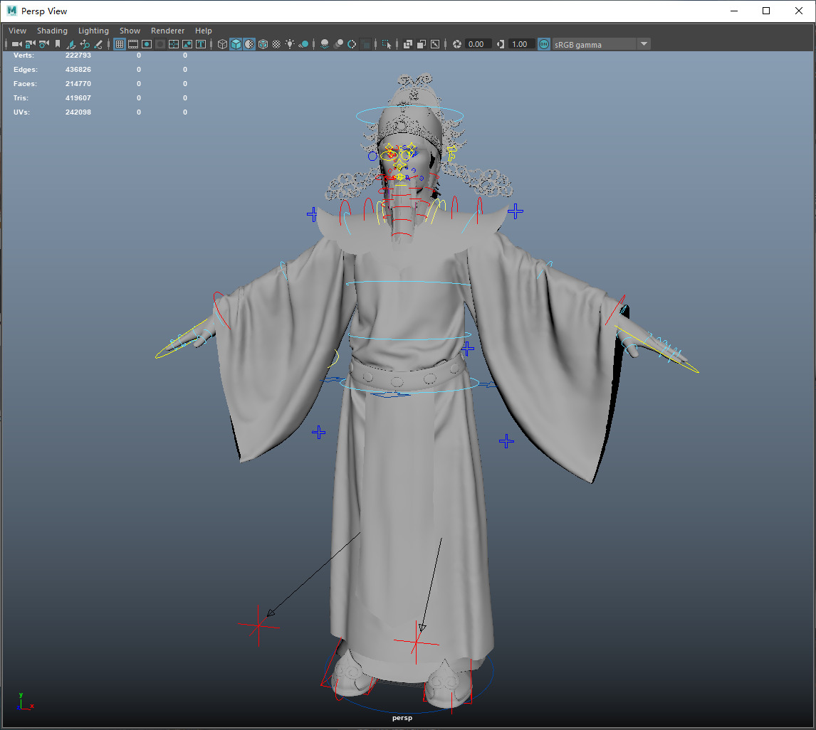 the god of wealth Chinese immortals 3D model_9