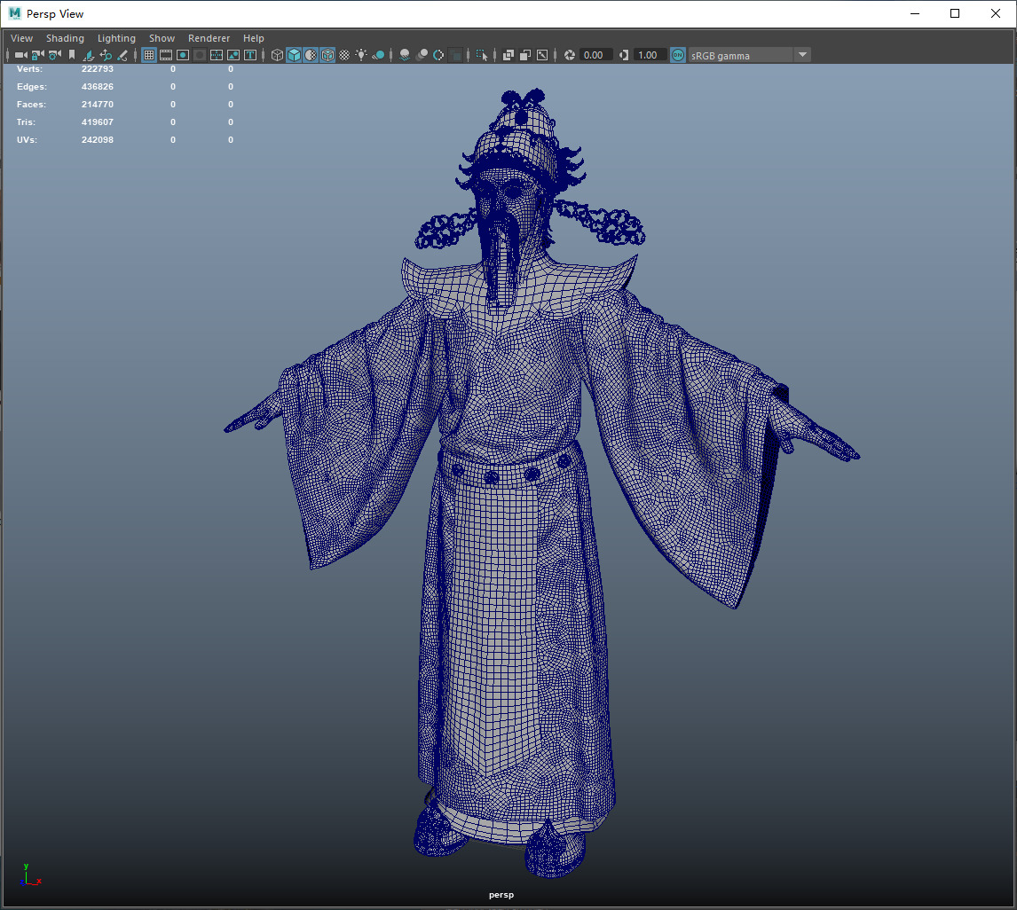 the god of wealth Chinese immortals 3D model_11