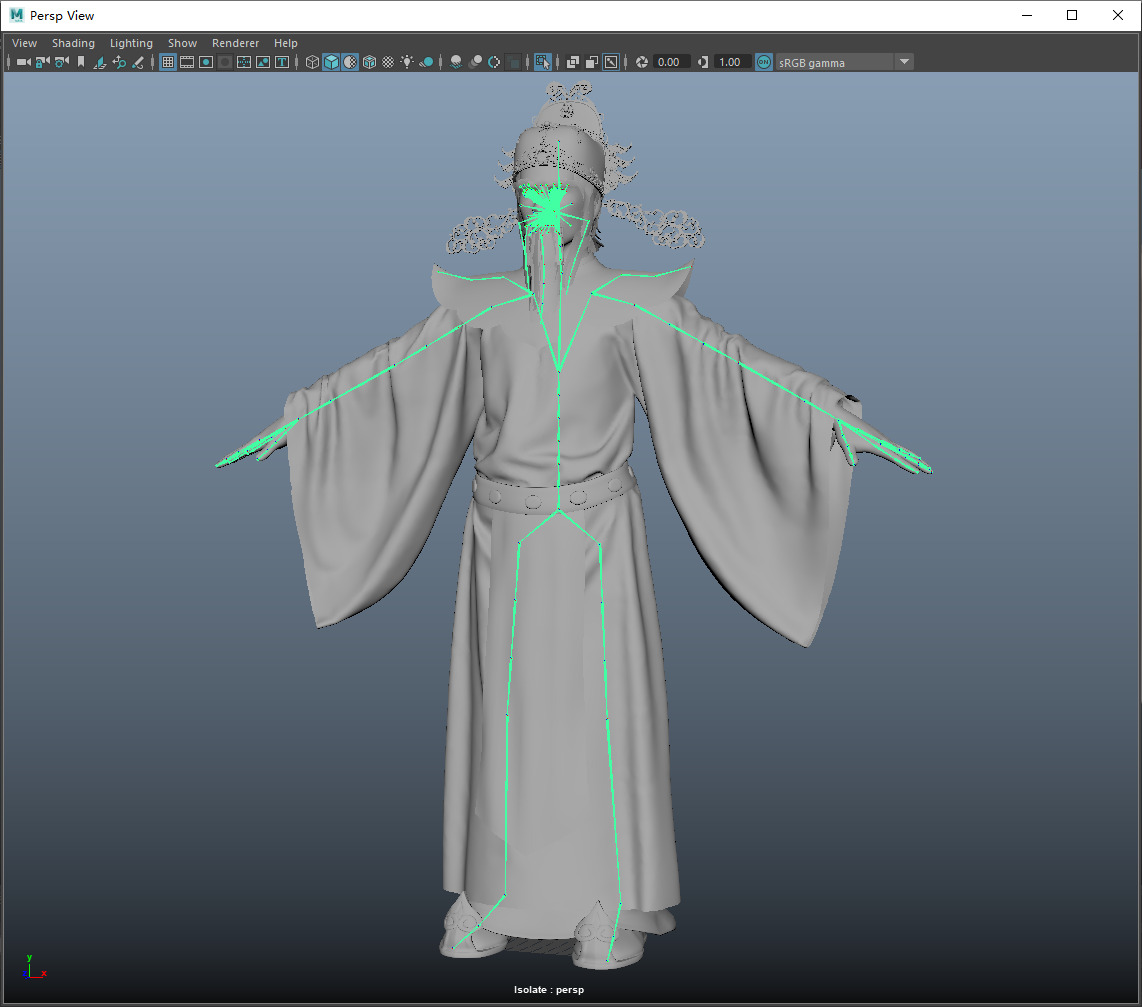 the god of wealth Chinese immortals 3D model_14