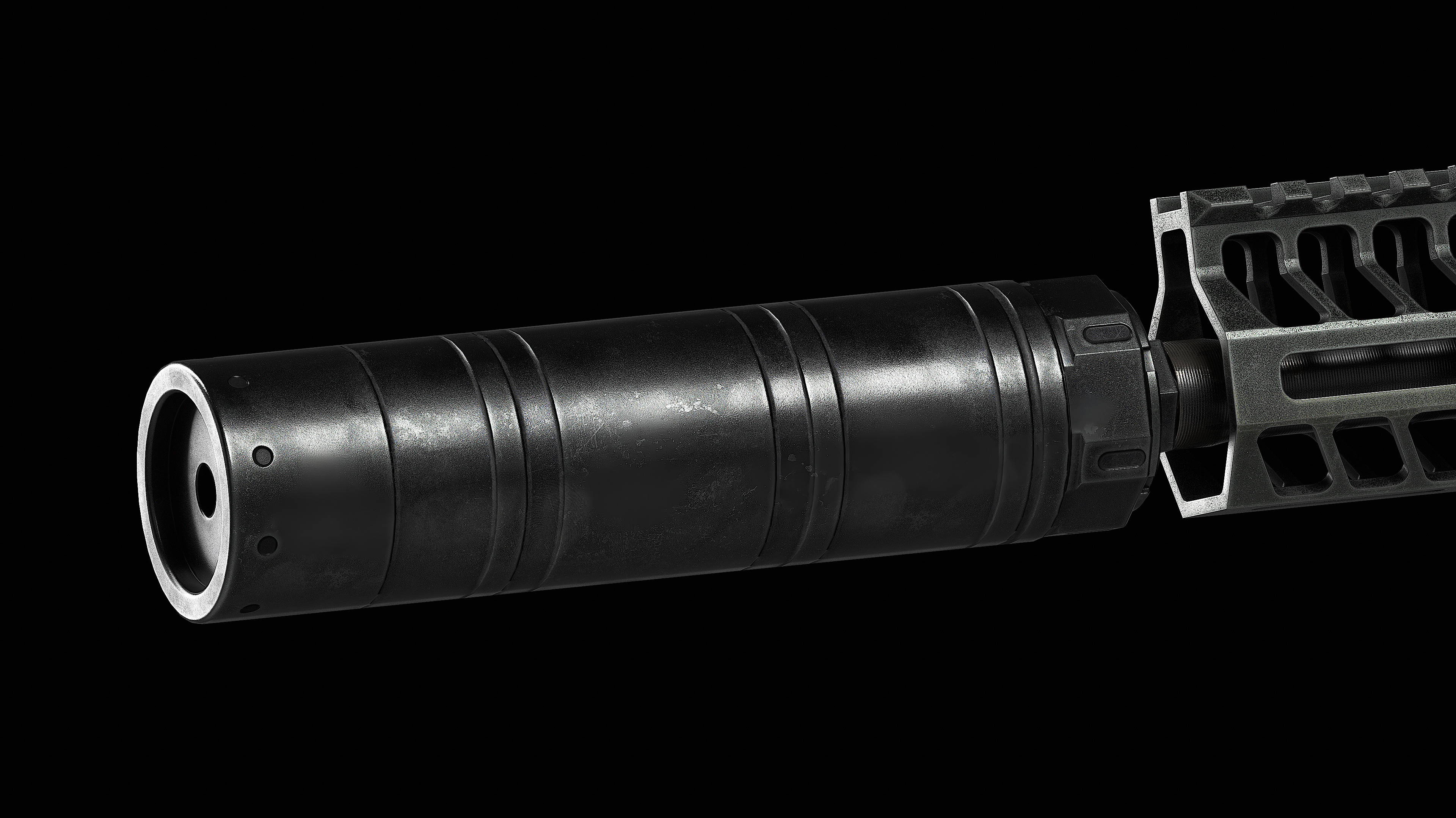 Daniel Defense SoundGuard SG-30 Low-poly 3D model_2