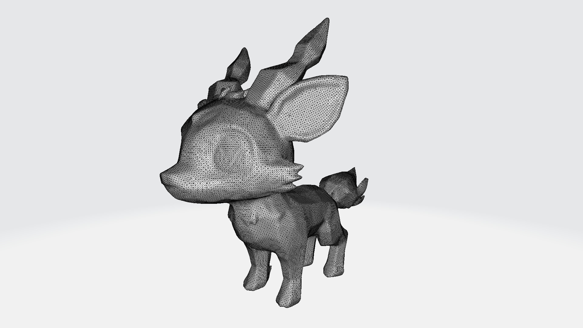 Shining 3d Render Glowing Magical Deer Model 3D model_6