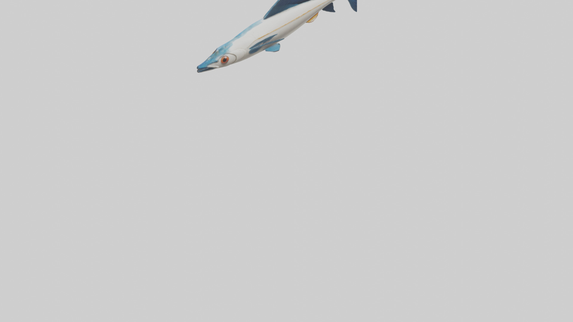 Flying Fish escaping model 3D model_3