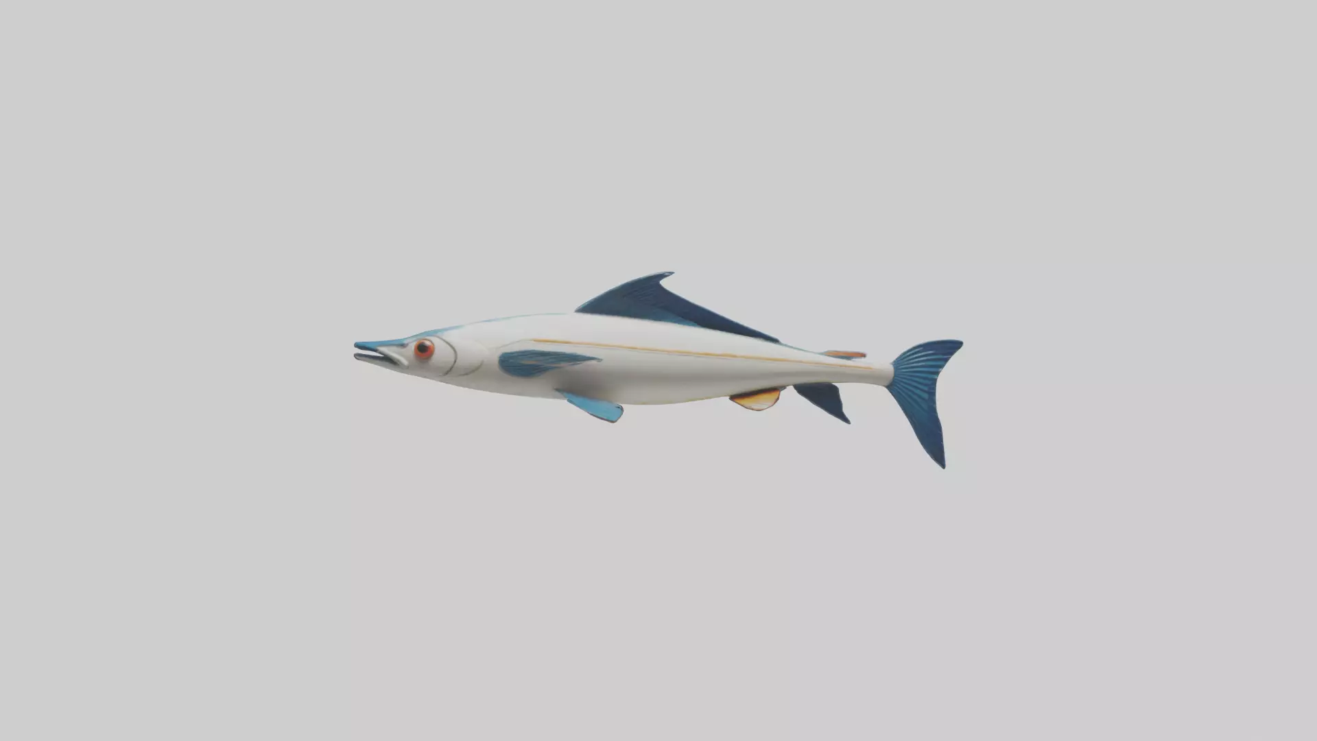 Flying Fish escaping model 3D model_0