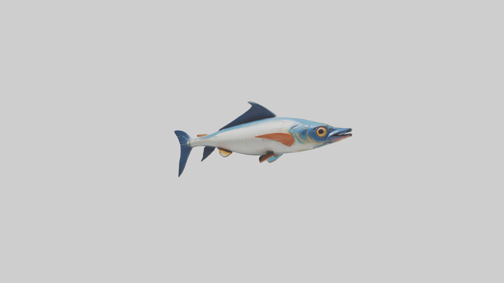 Flying Fish escaping model 3D model_10