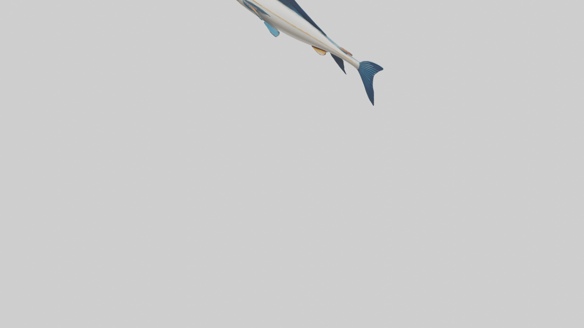 Flying Fish escaping model 3D model_4