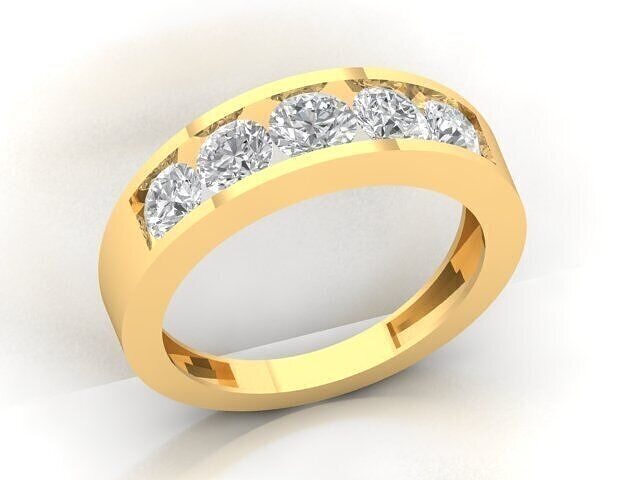 Diamond Wedding Ring 3D print model