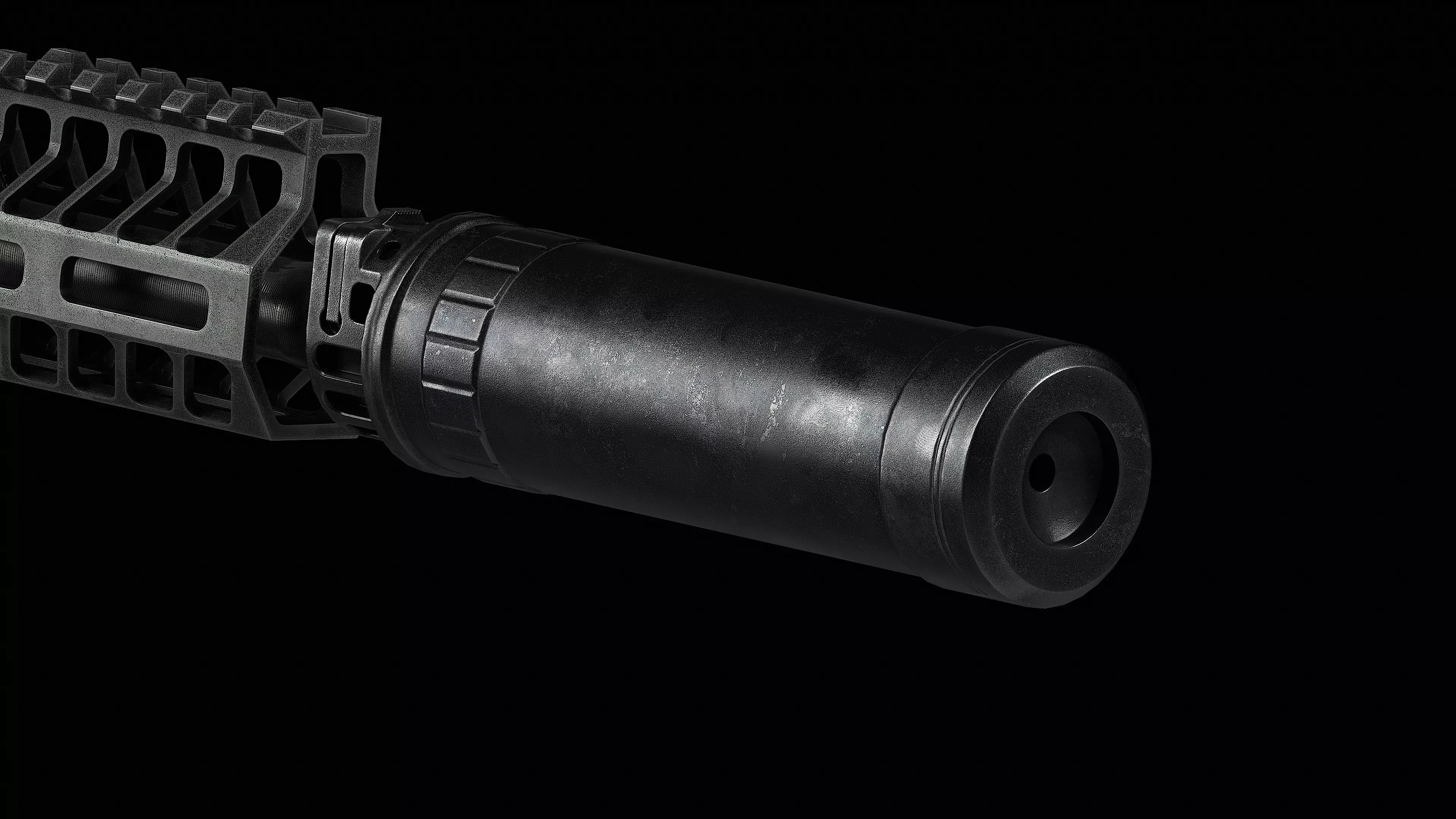 KGM R556A2 Suppressor 5 56 Low-poly 3D model_0