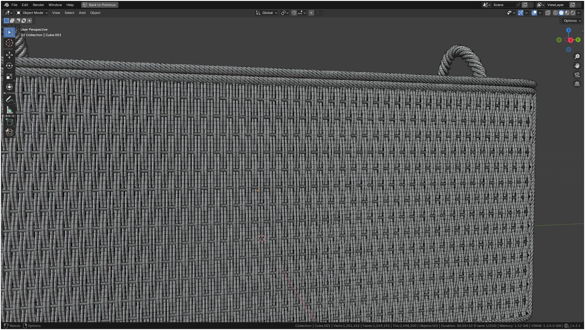 Wicker Box 3D model_40