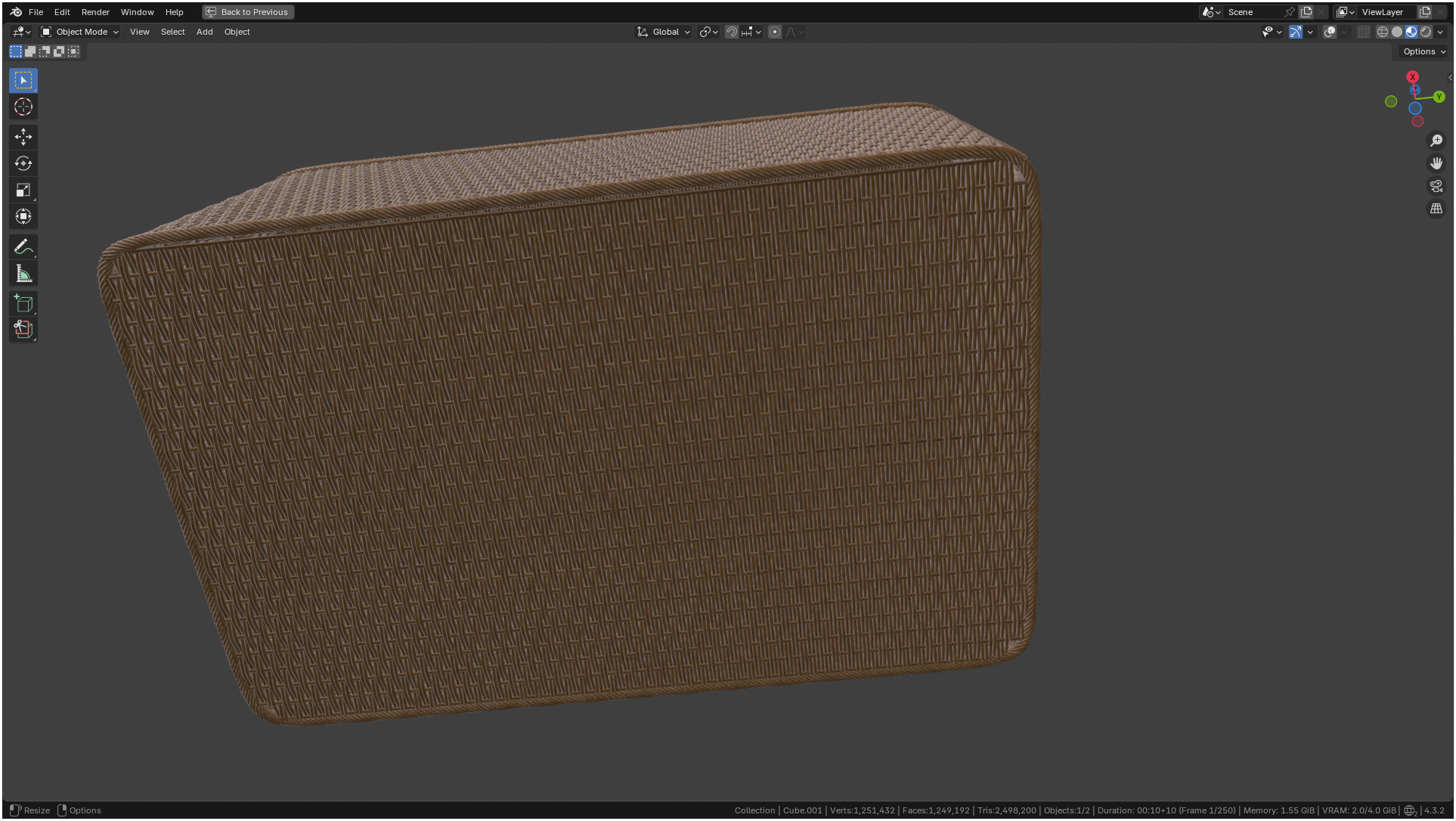 Wicker Box 3D model_35