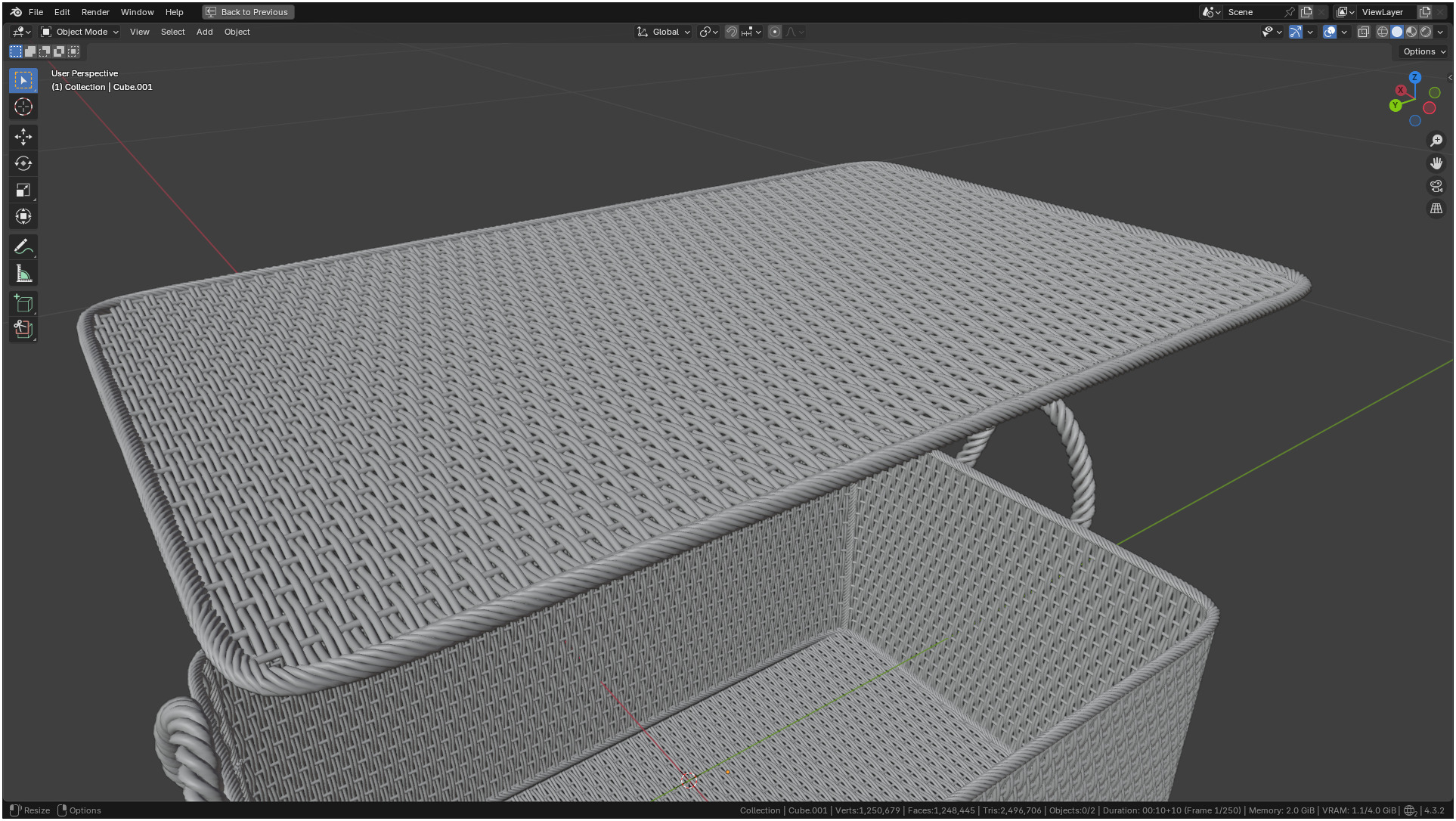 Wicker Box 3D model_44