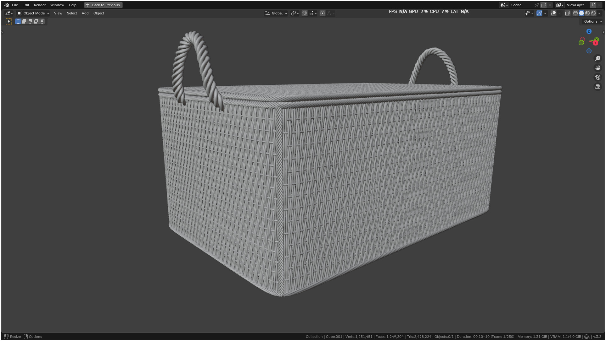 Wicker Box 3D model_6