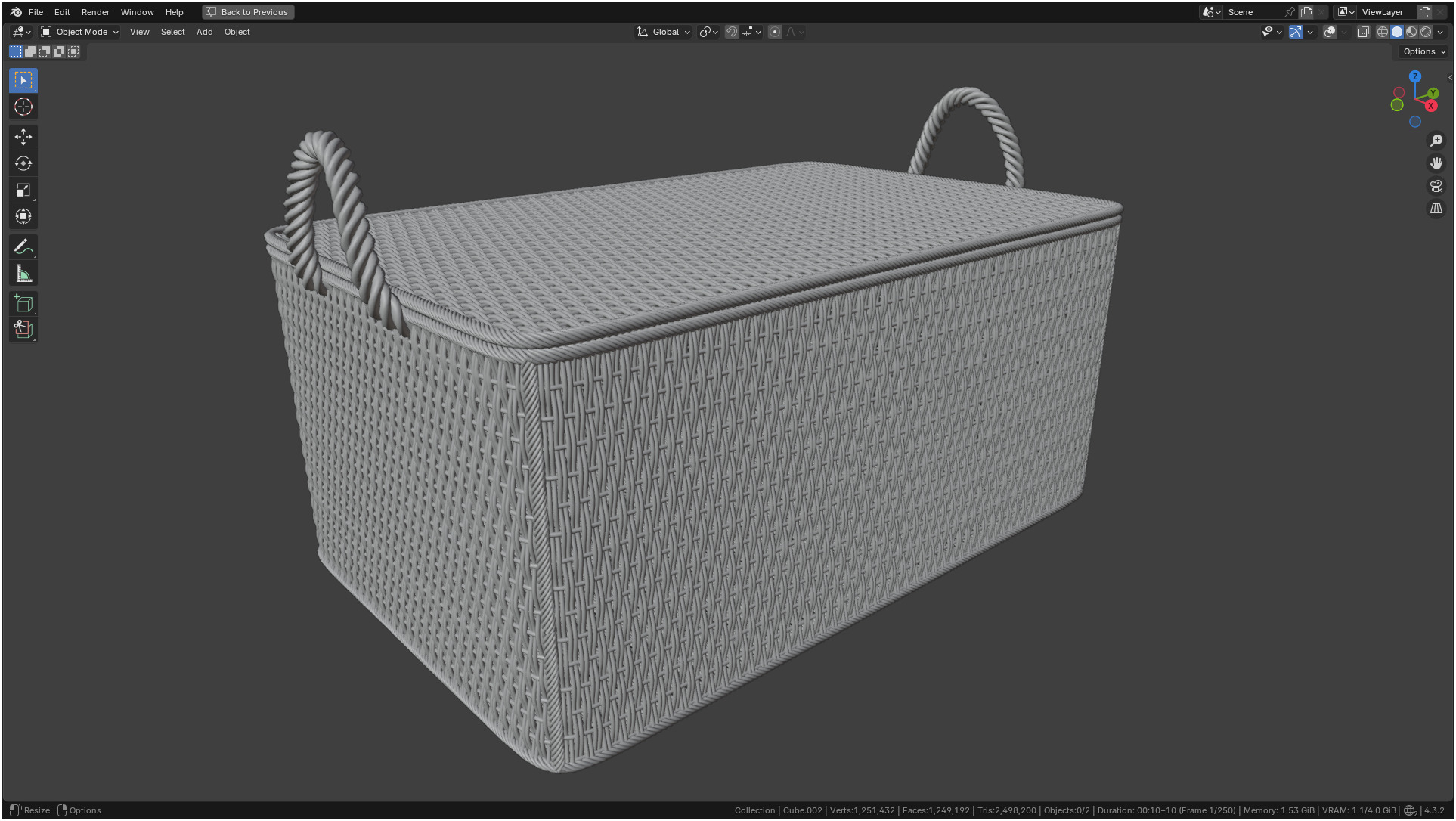 Wicker Box 3D model_16