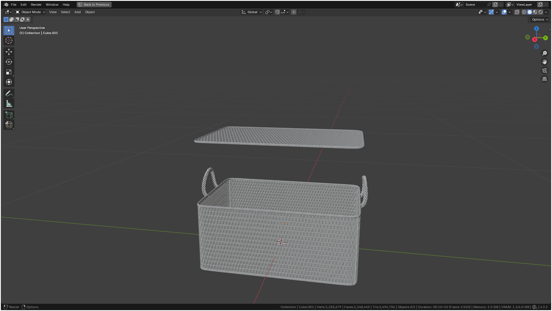 Wicker Box 3D model_42