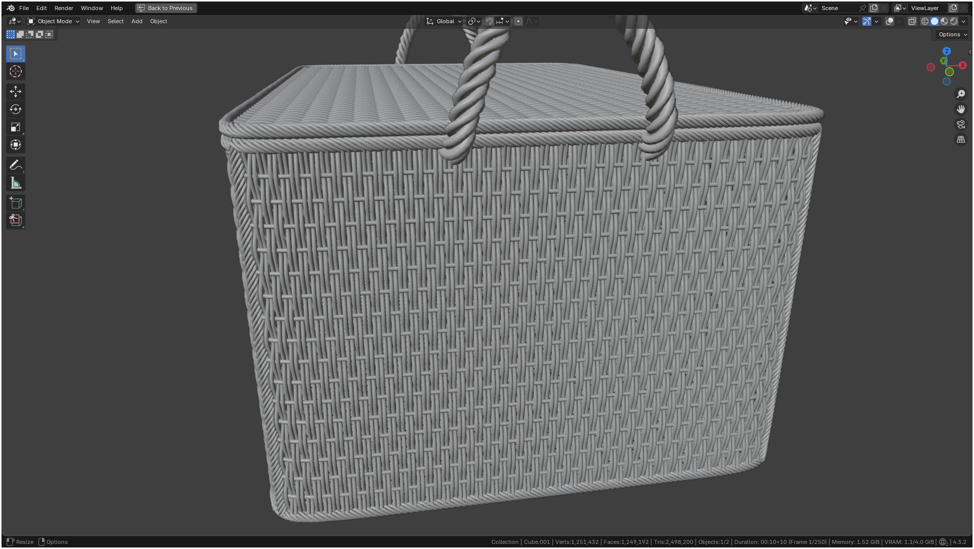 Wicker Box 3D model_26