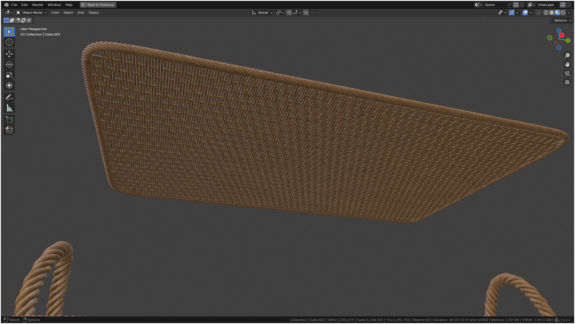 Wicker Box 3D model_46