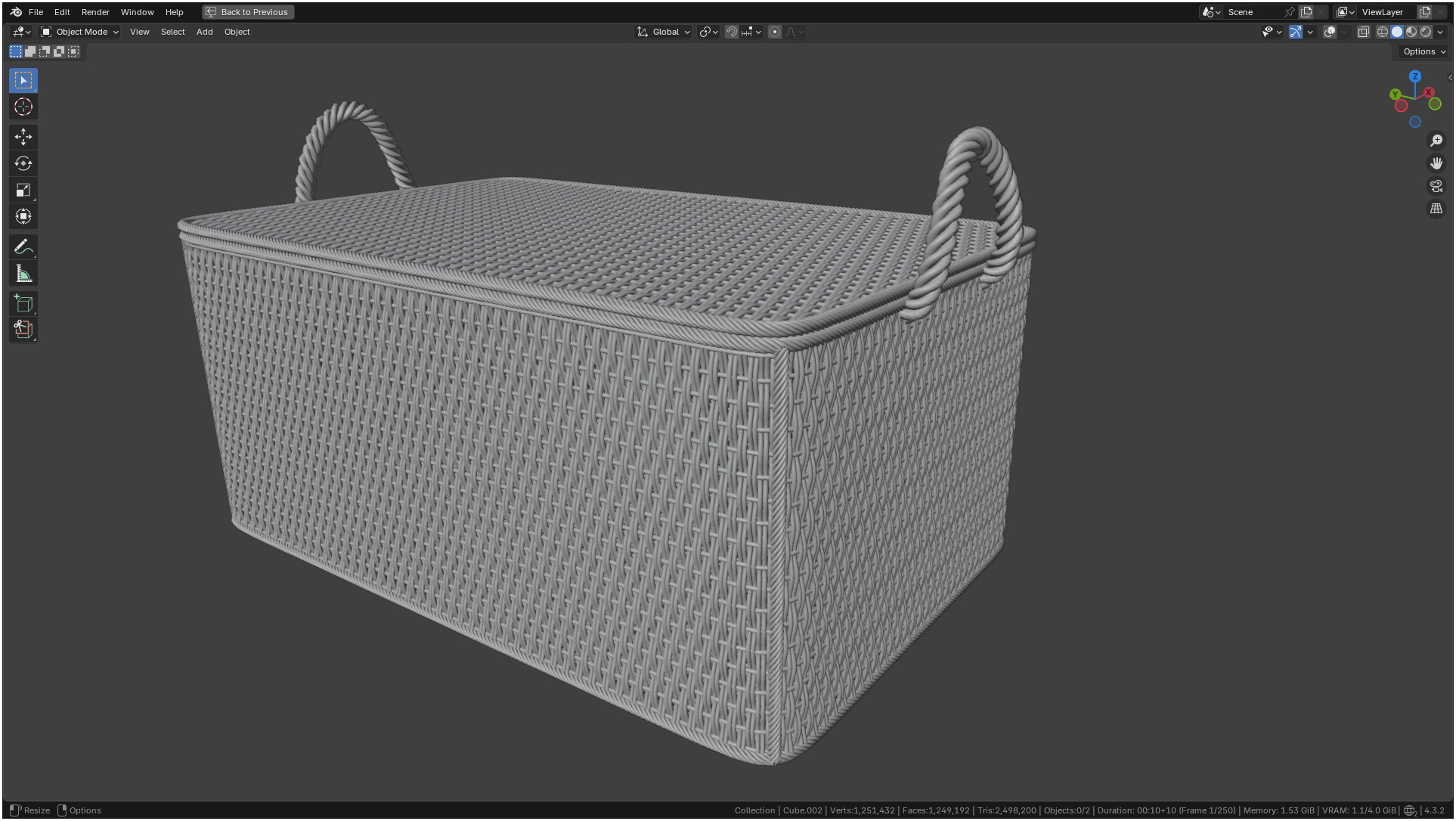 Wicker Box 3D model_15