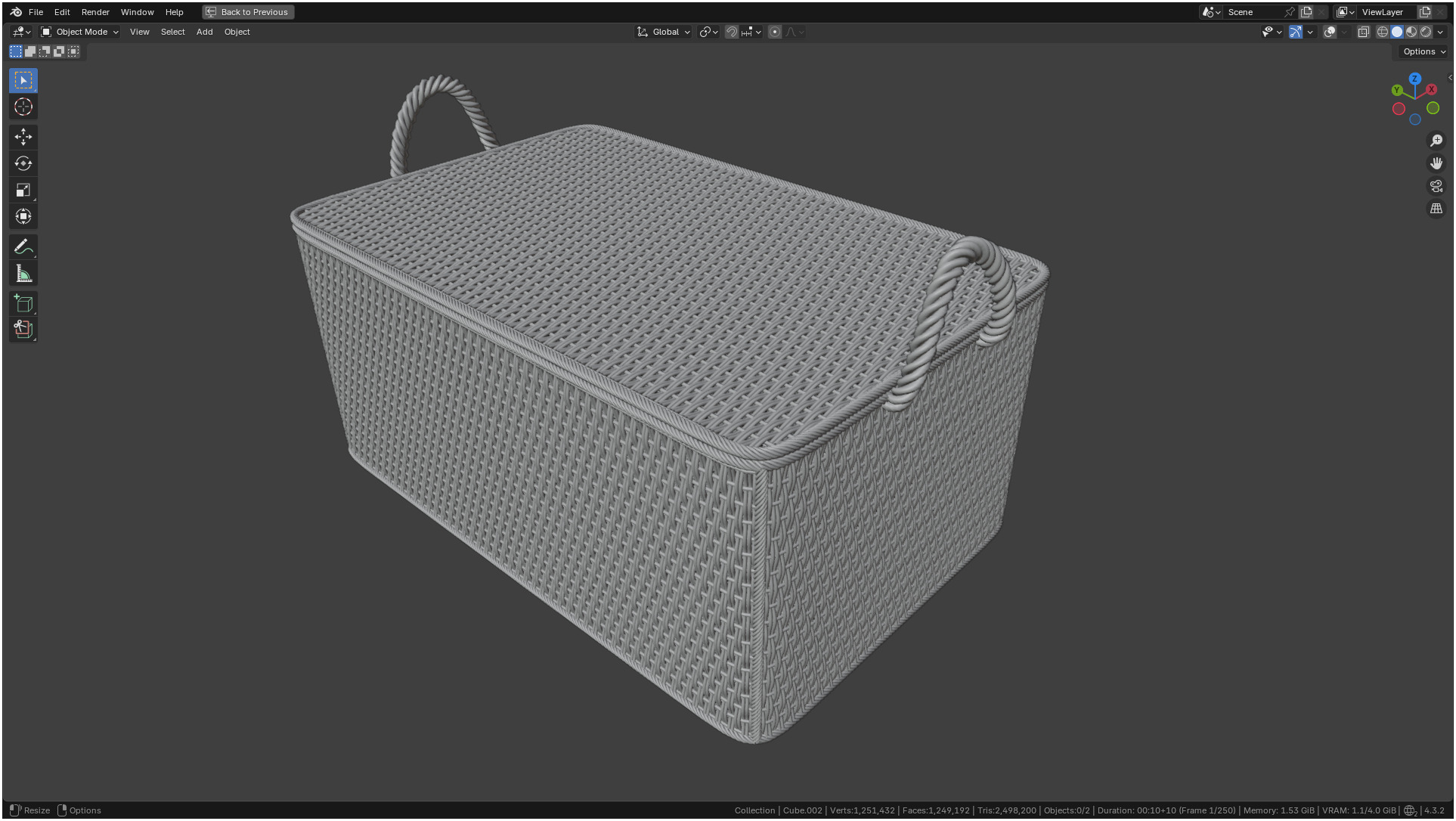 Wicker Box 3D model_19