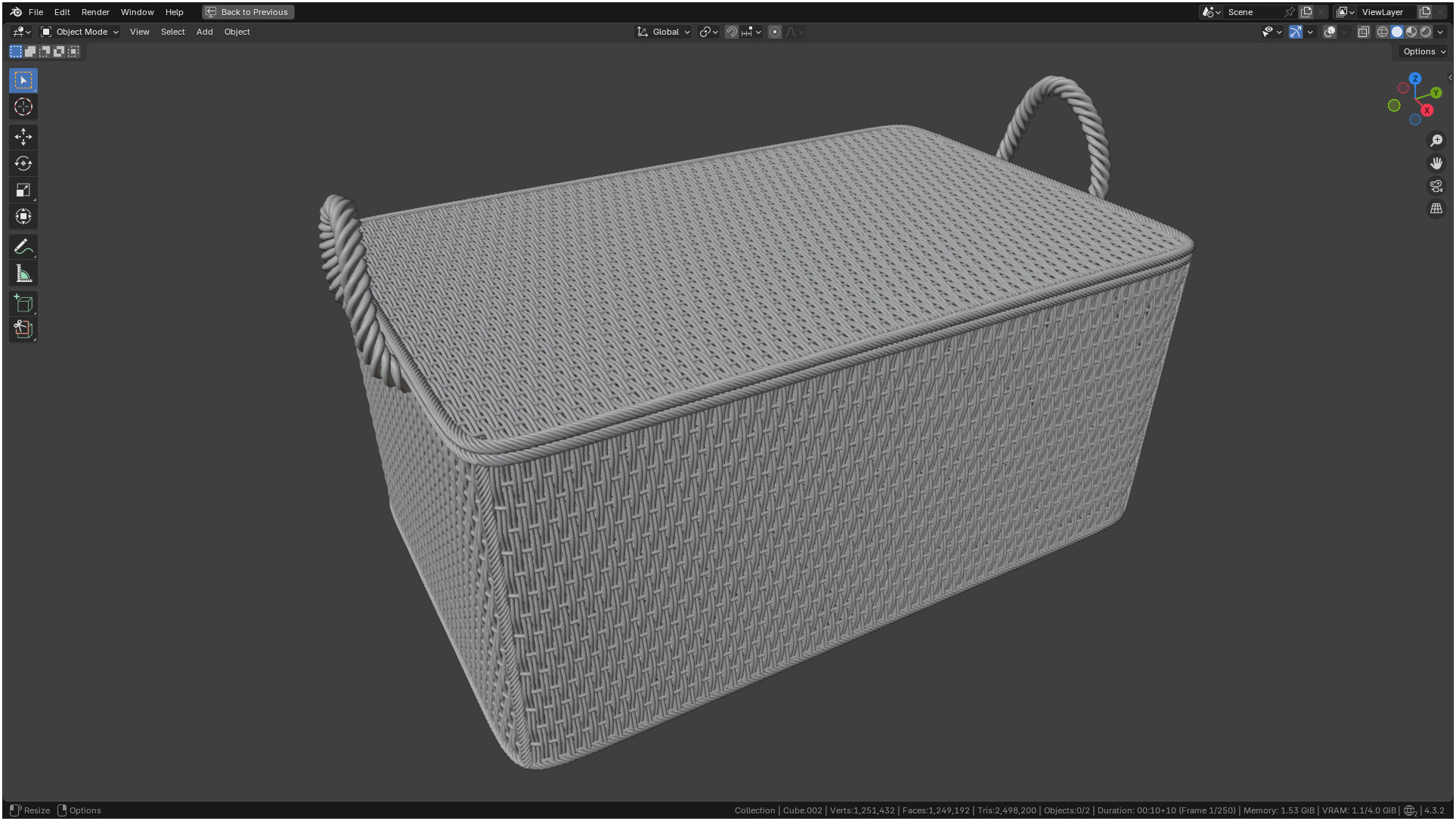 Wicker Box 3D model_20