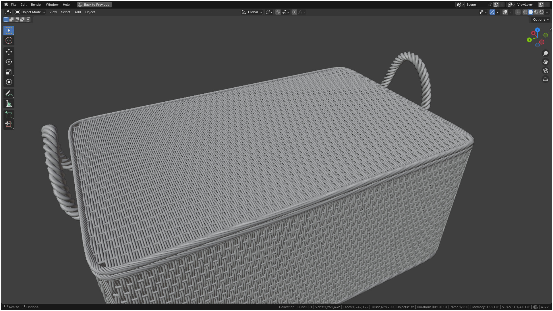 Wicker Box 3D model_27