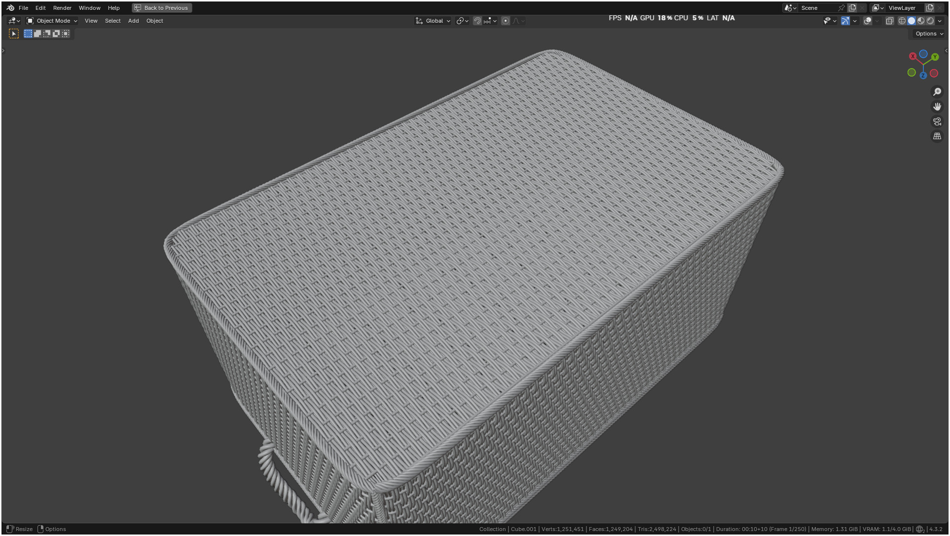 Wicker Box 3D model_7