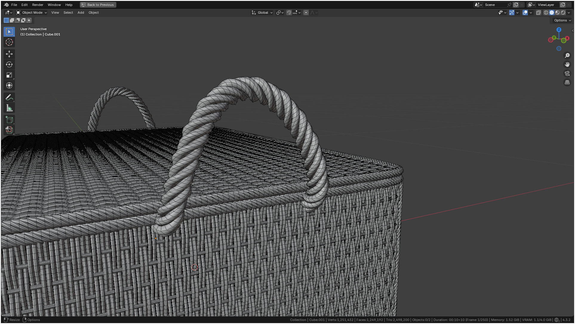 Wicker Box 3D model_39