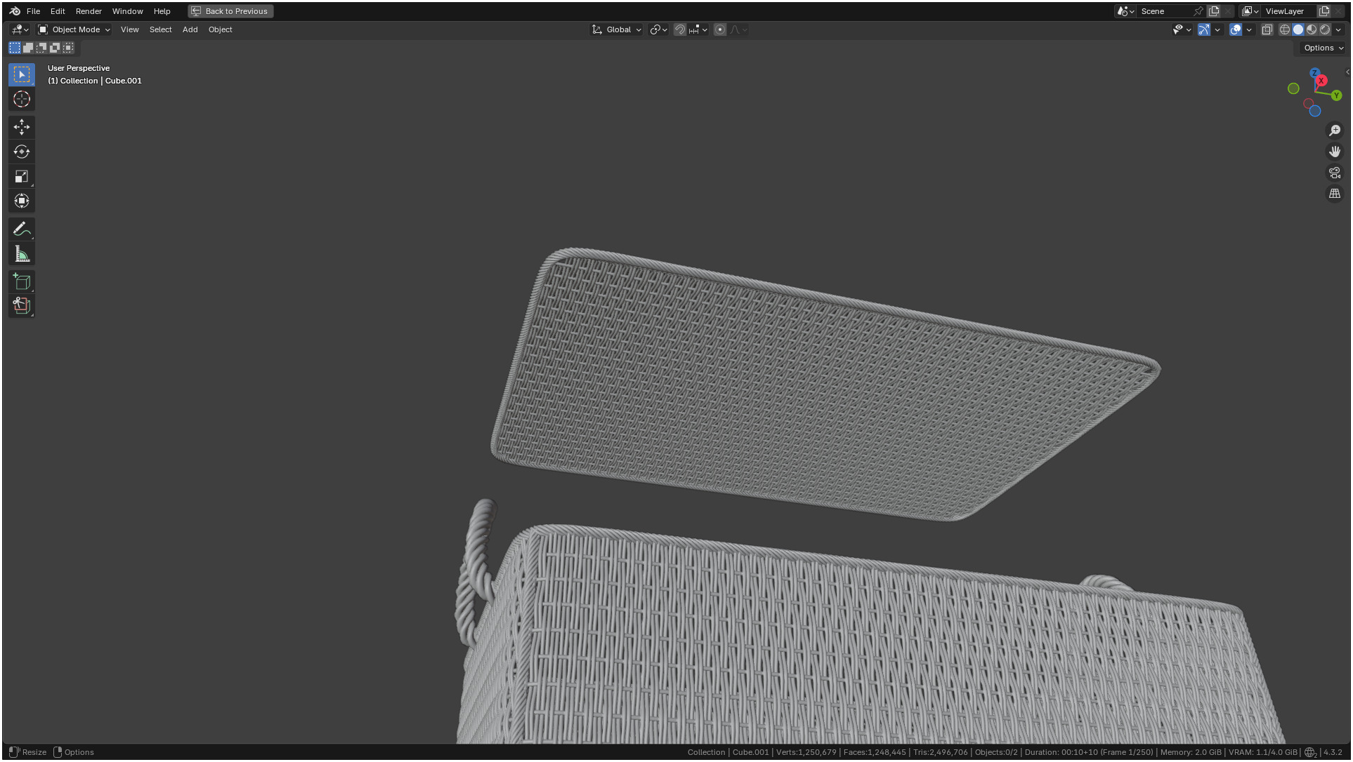 Wicker Box 3D model_43